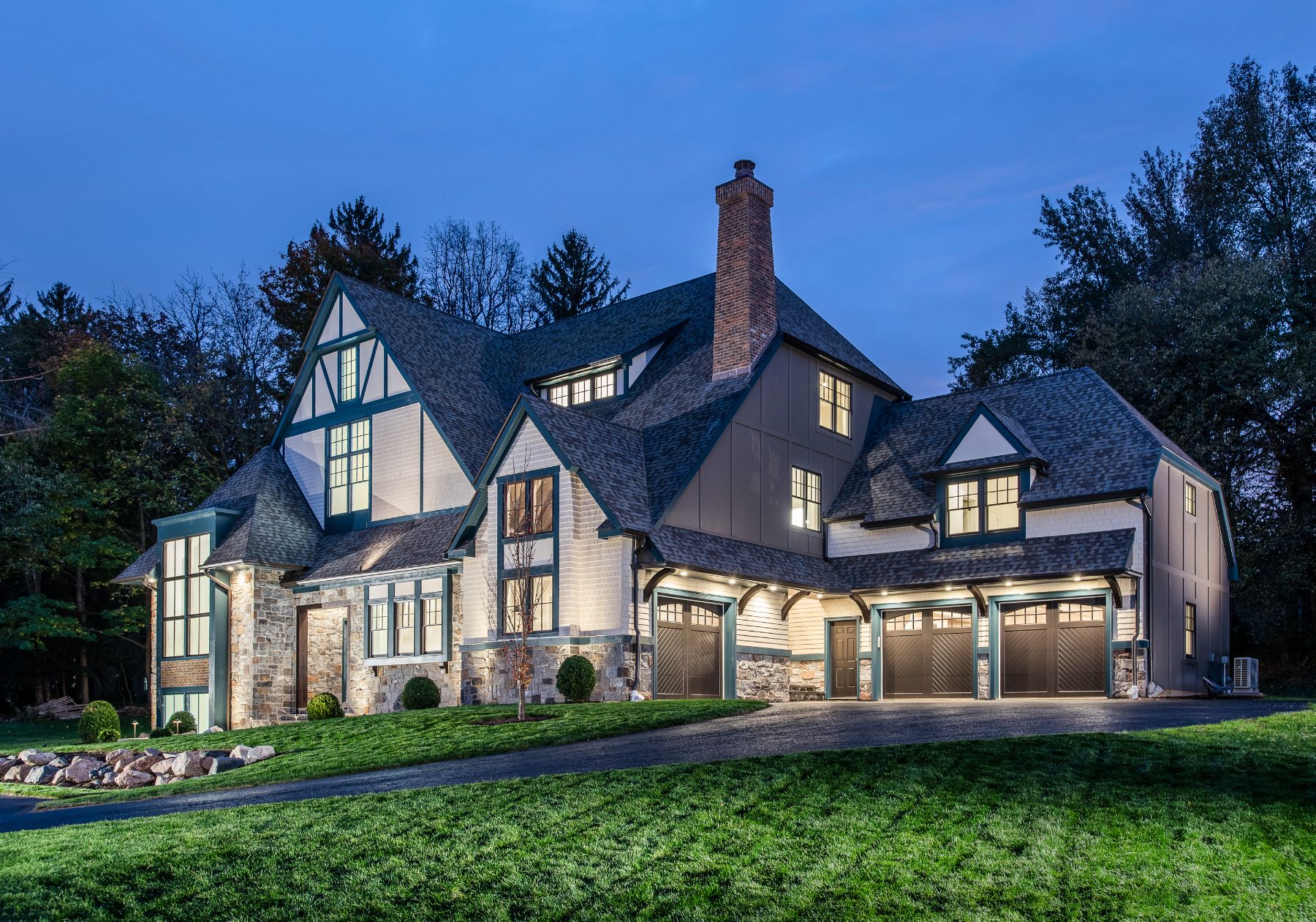 best custom home builder philly - design home studios - traditional home exterior