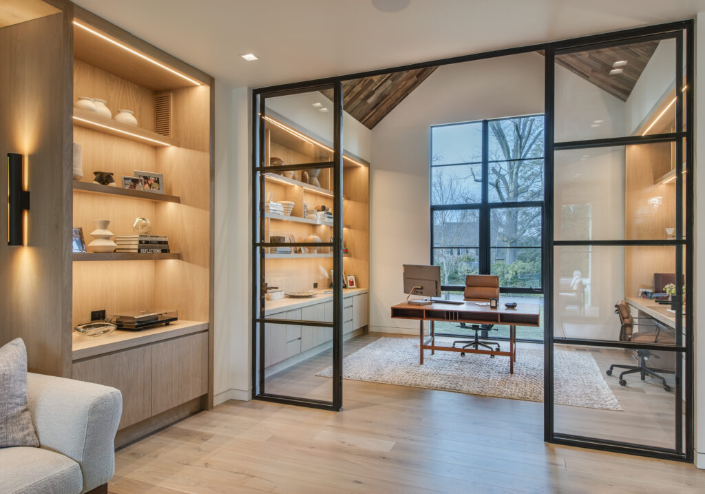 modern prairie custom home office